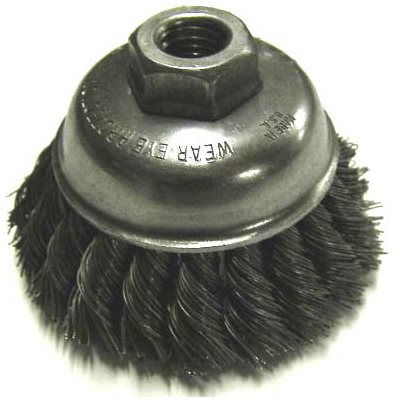 3-1/2IN WIRE CUP BRUSH CABLE
